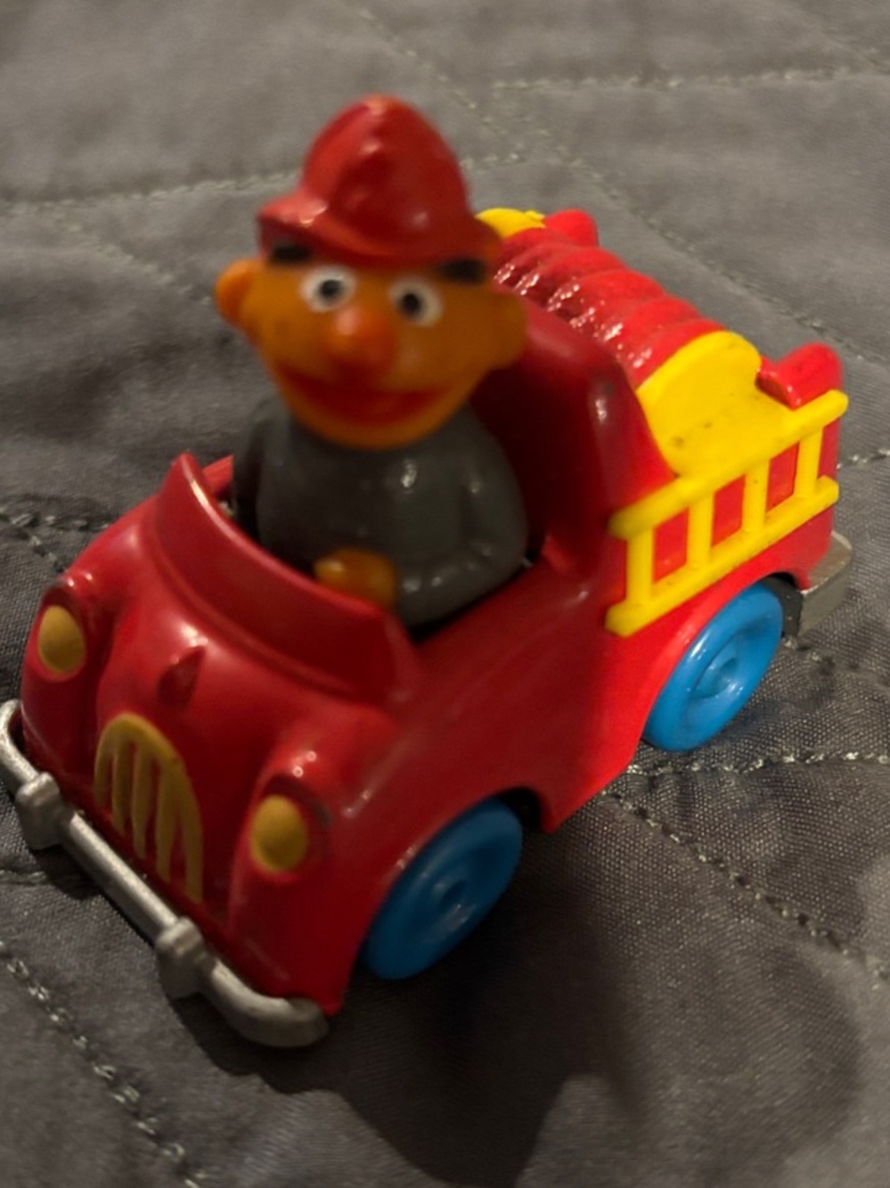Play school Sesame Street Ernie Red Kids Fire Truck Toy vintage 1980’s